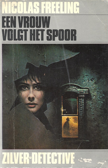 Een vrouw volgt het spoor