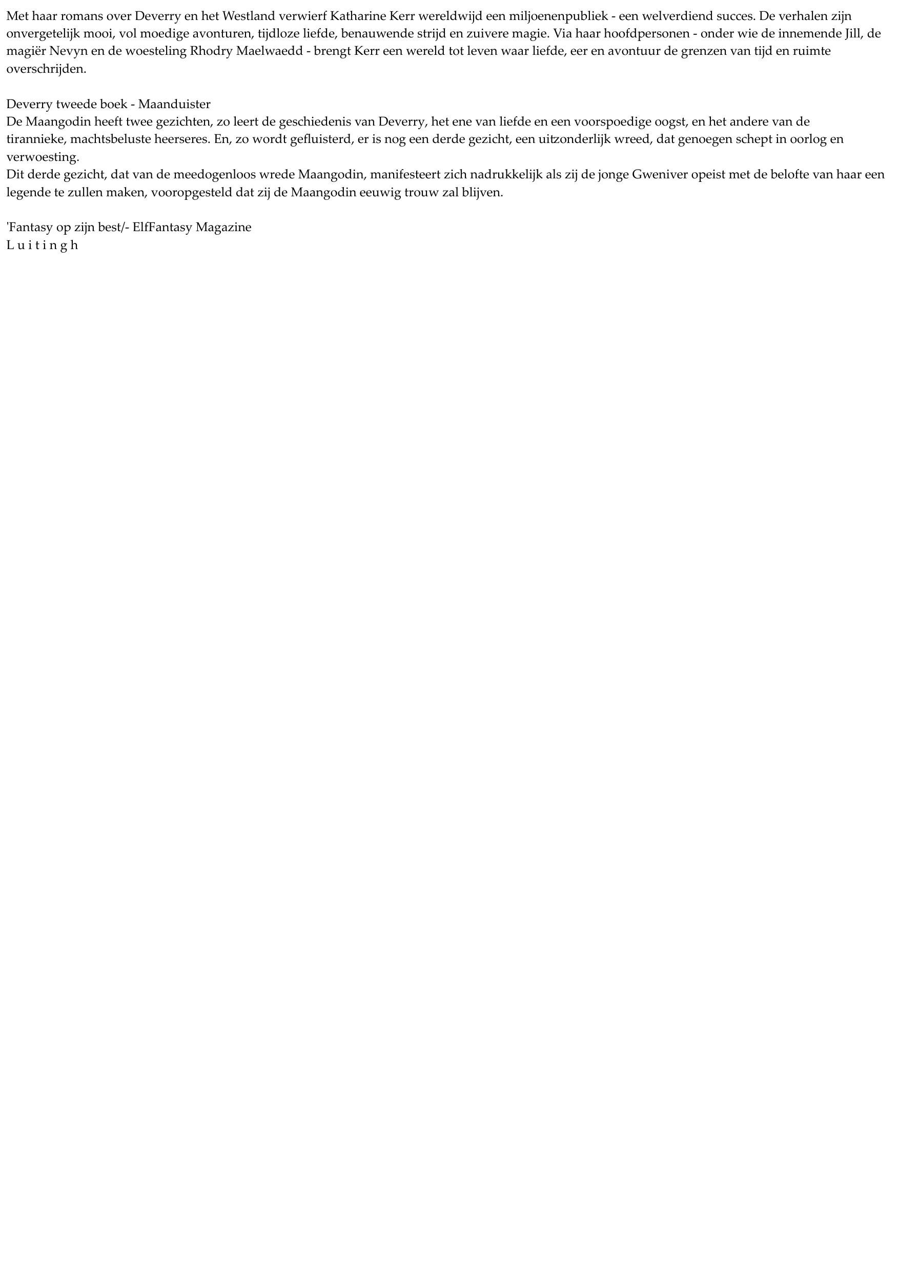 Deverry 2 - Maanduister