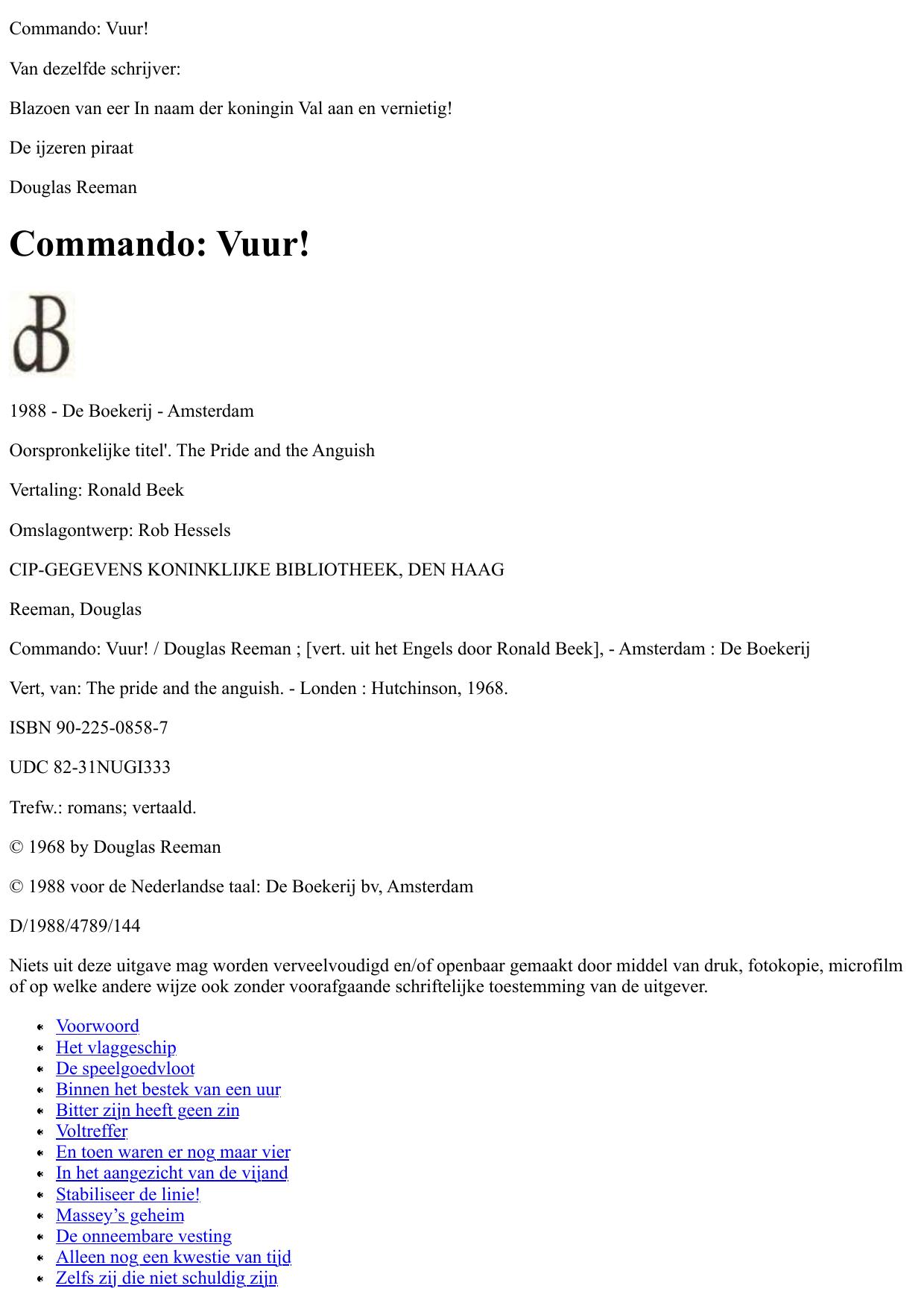 Commando: Vuur!