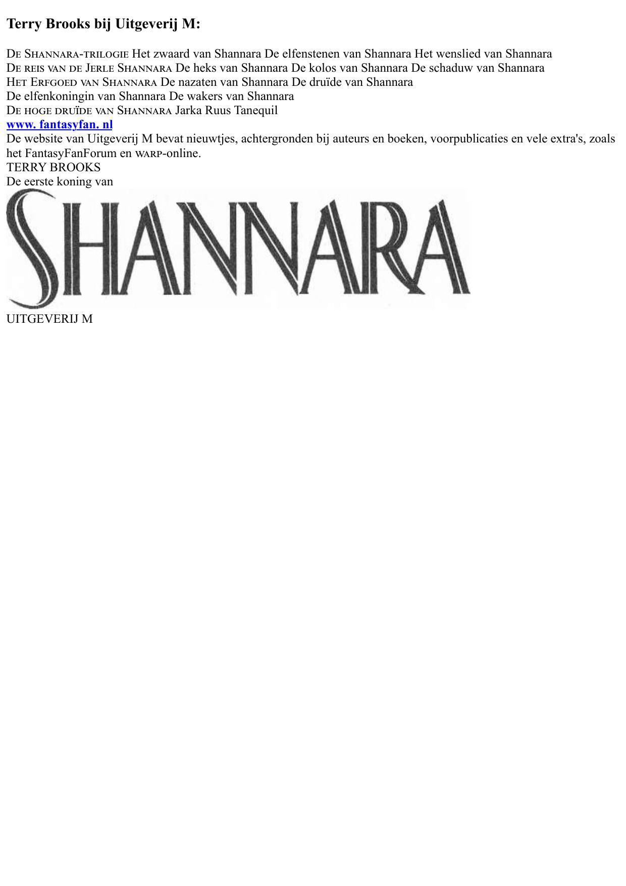 De eerste koning van Shannara