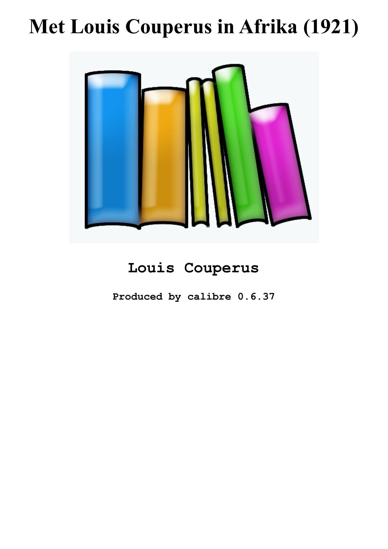 Met Louis Couperus in Afrika
