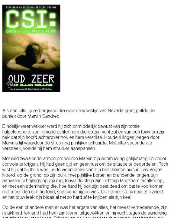 CSI: Oud zeer