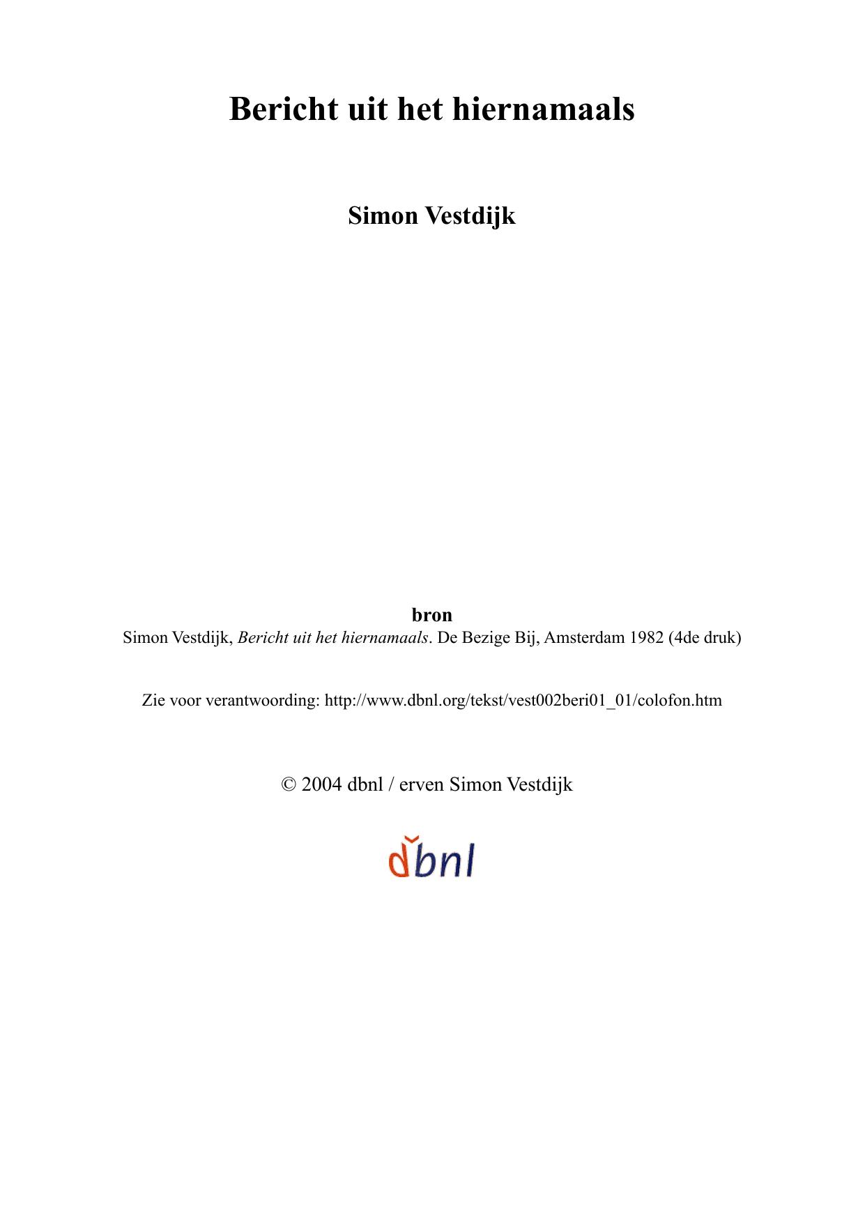 Bericht uit het hiernamaals