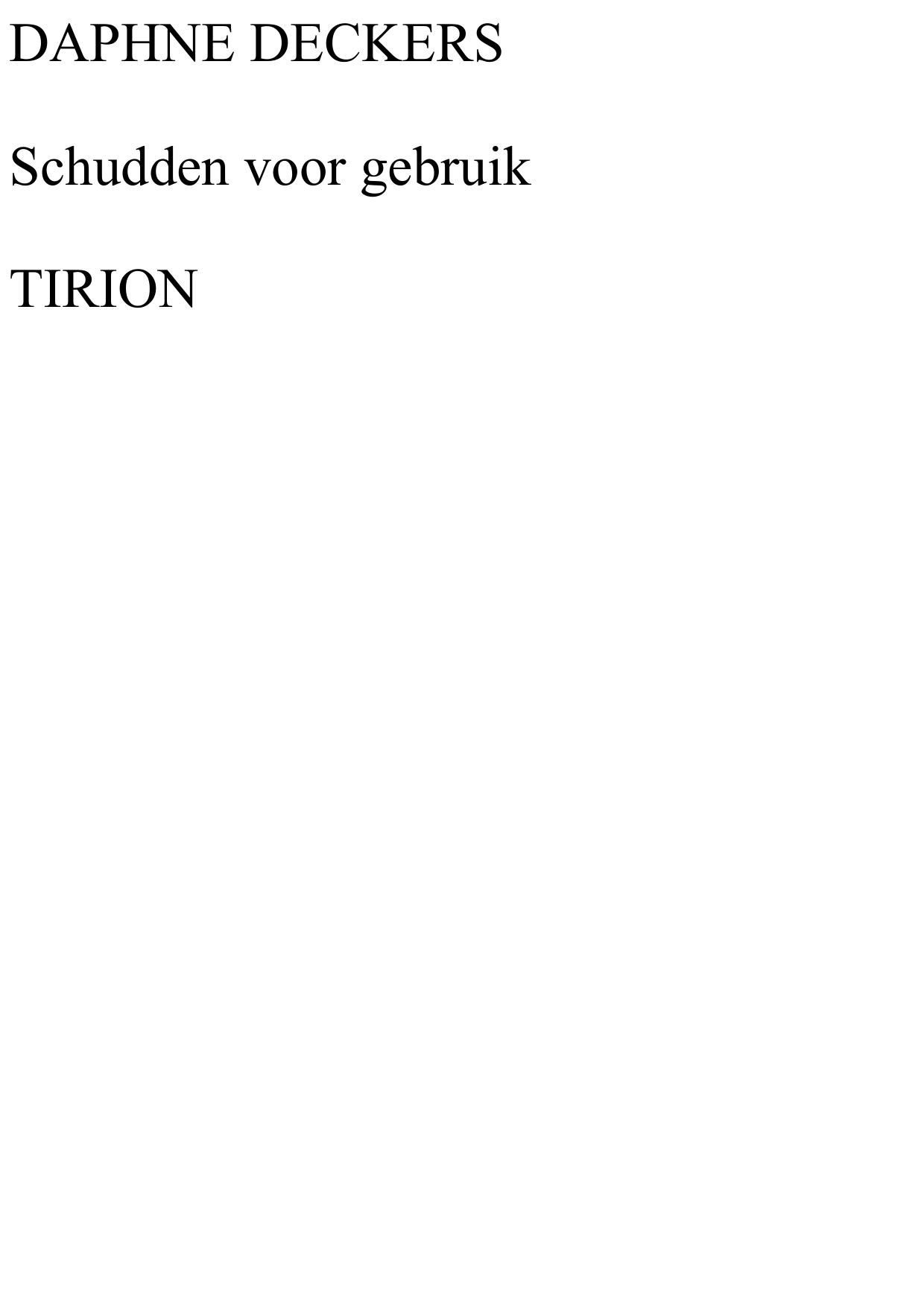 Schudden voor gebruik