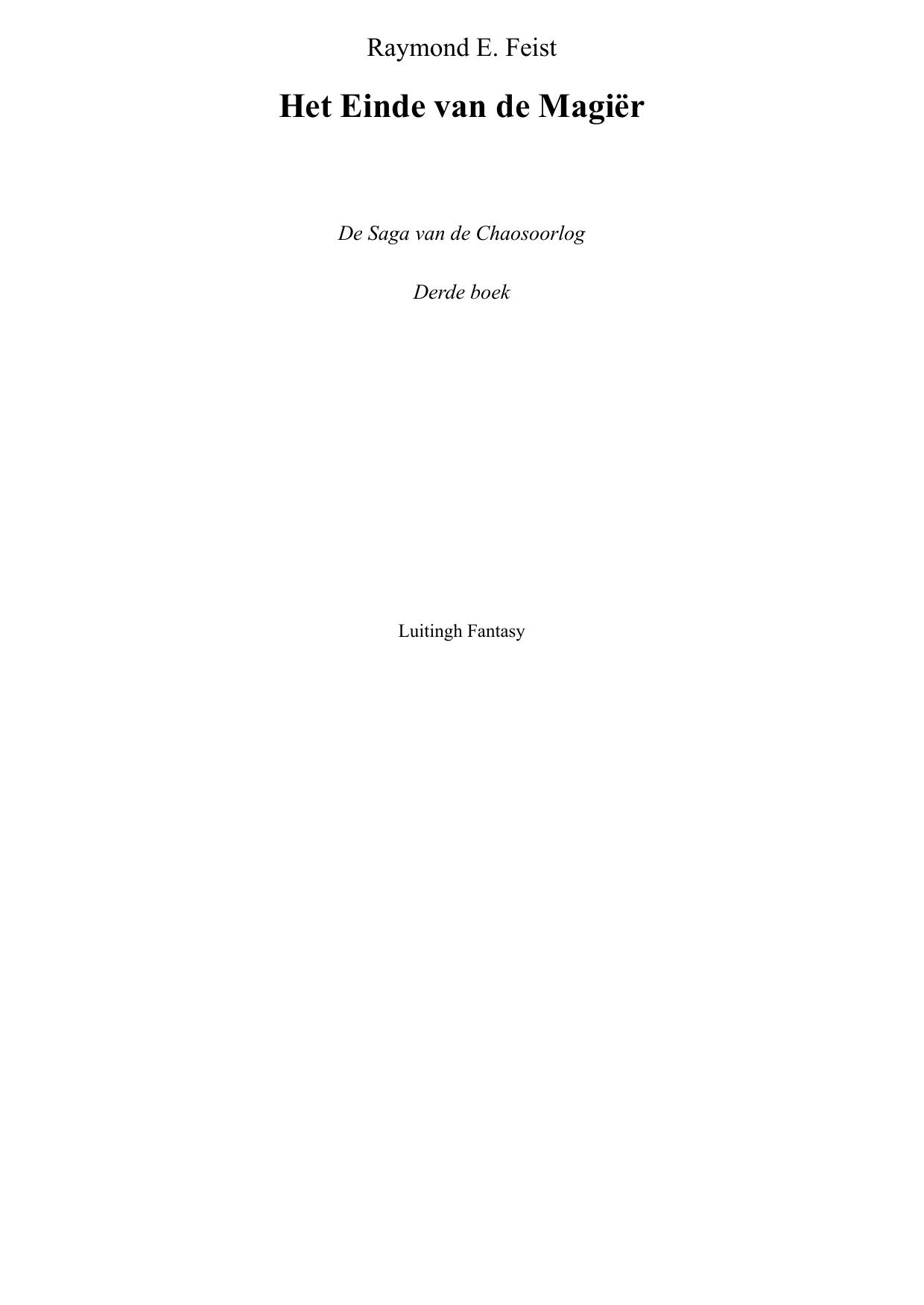 Het einde van de magiër