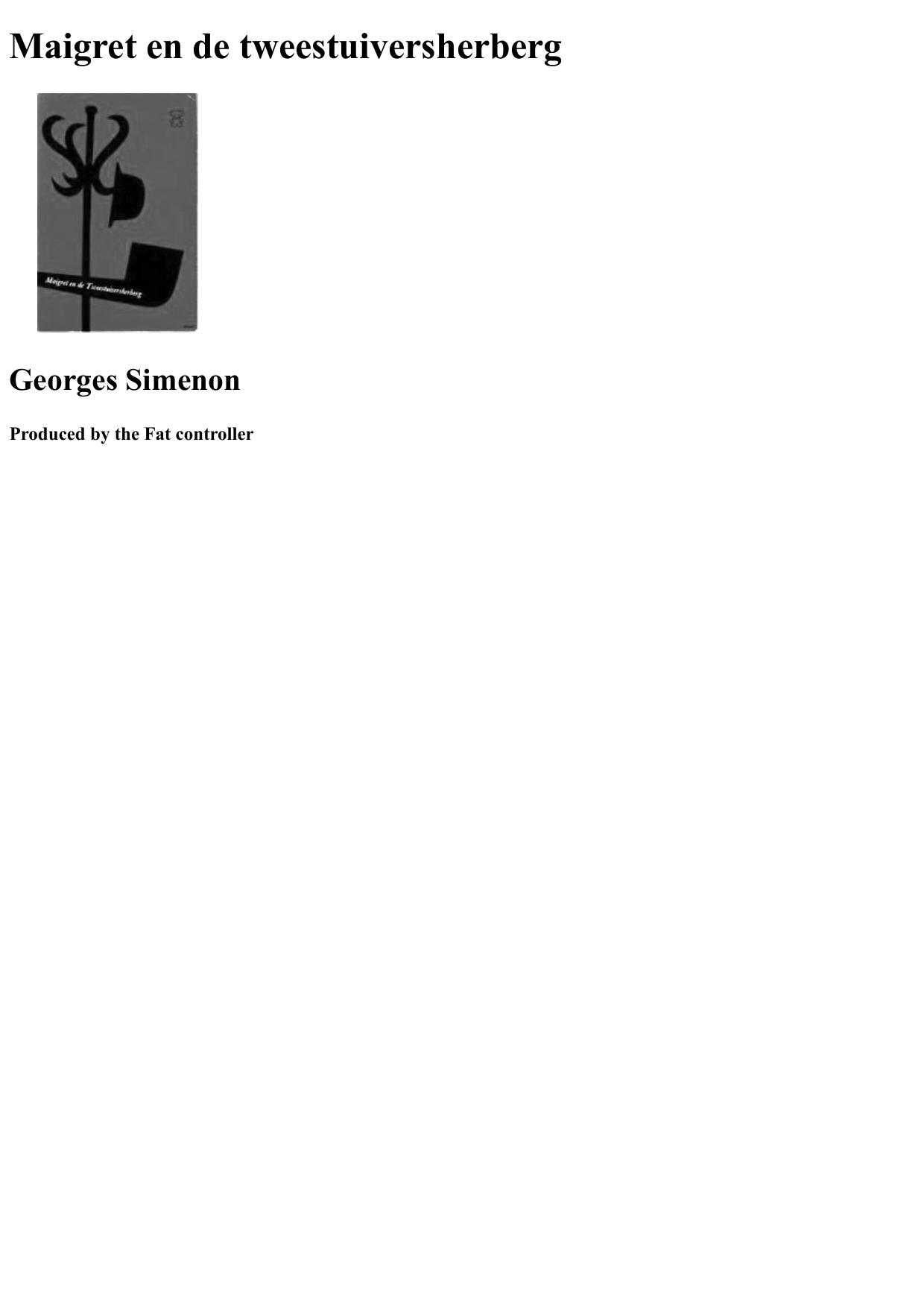 Maigret en de tweestuiversherberg