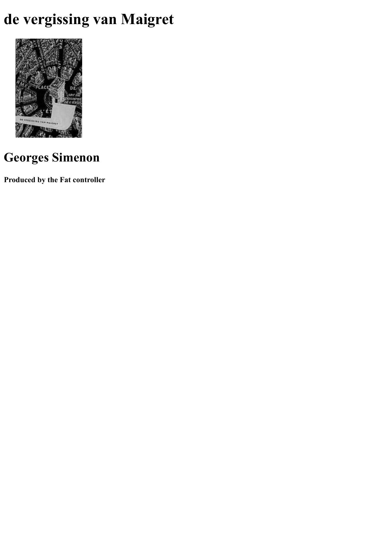 De vergissing van Maigret