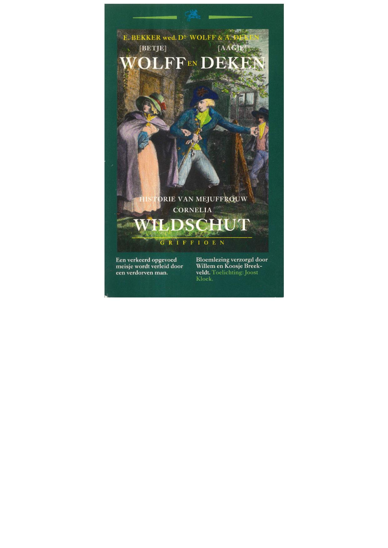 Griffioen Historie van mejuffrouw Cornelia Wildschut