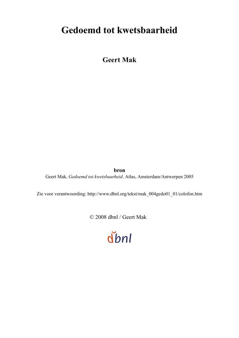 Gedoemd tot kwetsbaarheid