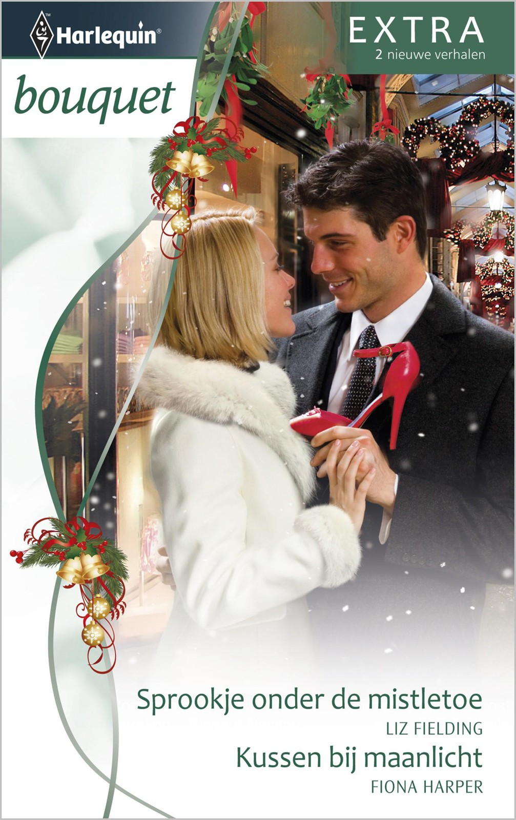 Sprookje onder de mistletoe Kussen bij maanlicht