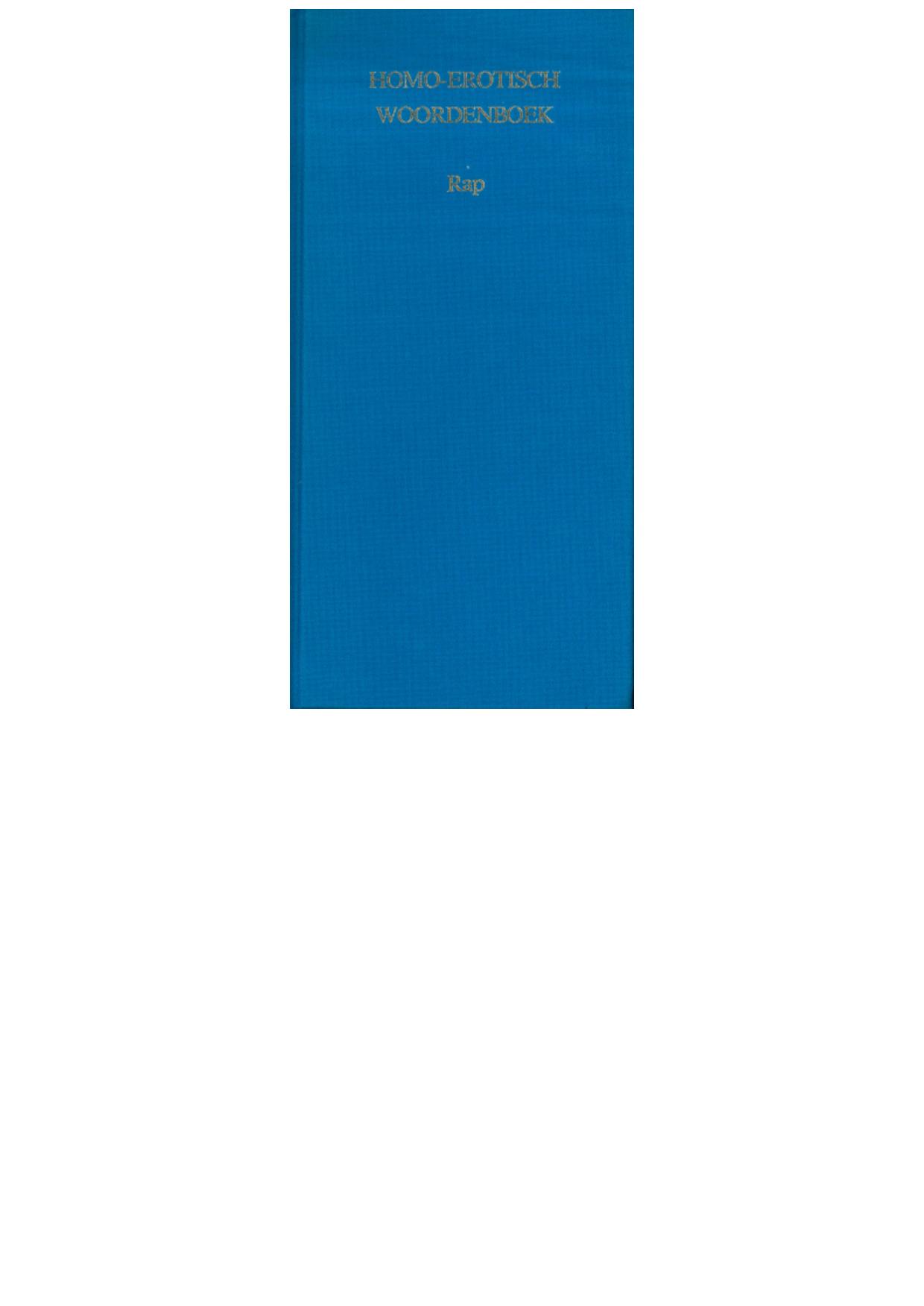 Homo erotisch woordenboek