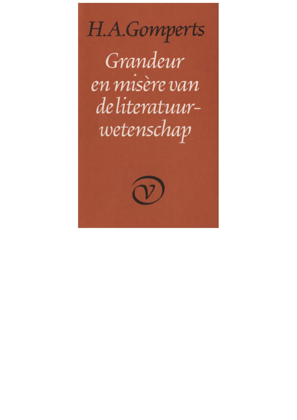 Grandeur en misère van de literatuurwetenschap