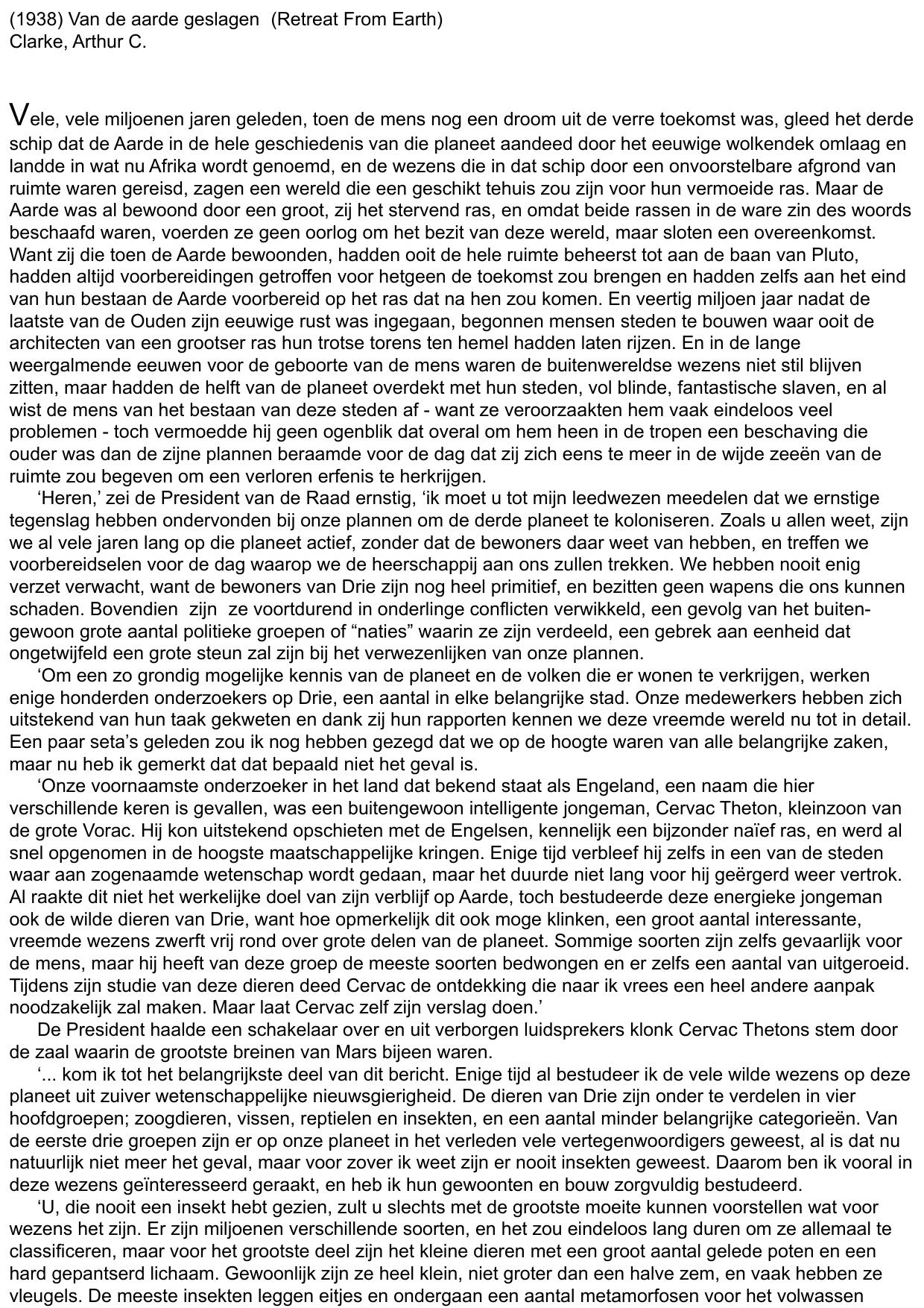 Van de aarde geslagen