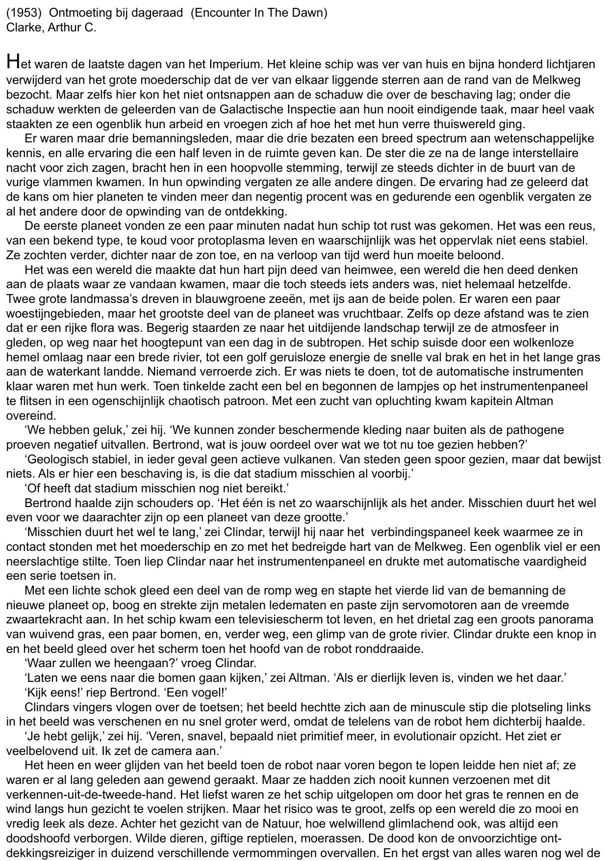 Ontmoeting bij dageraad