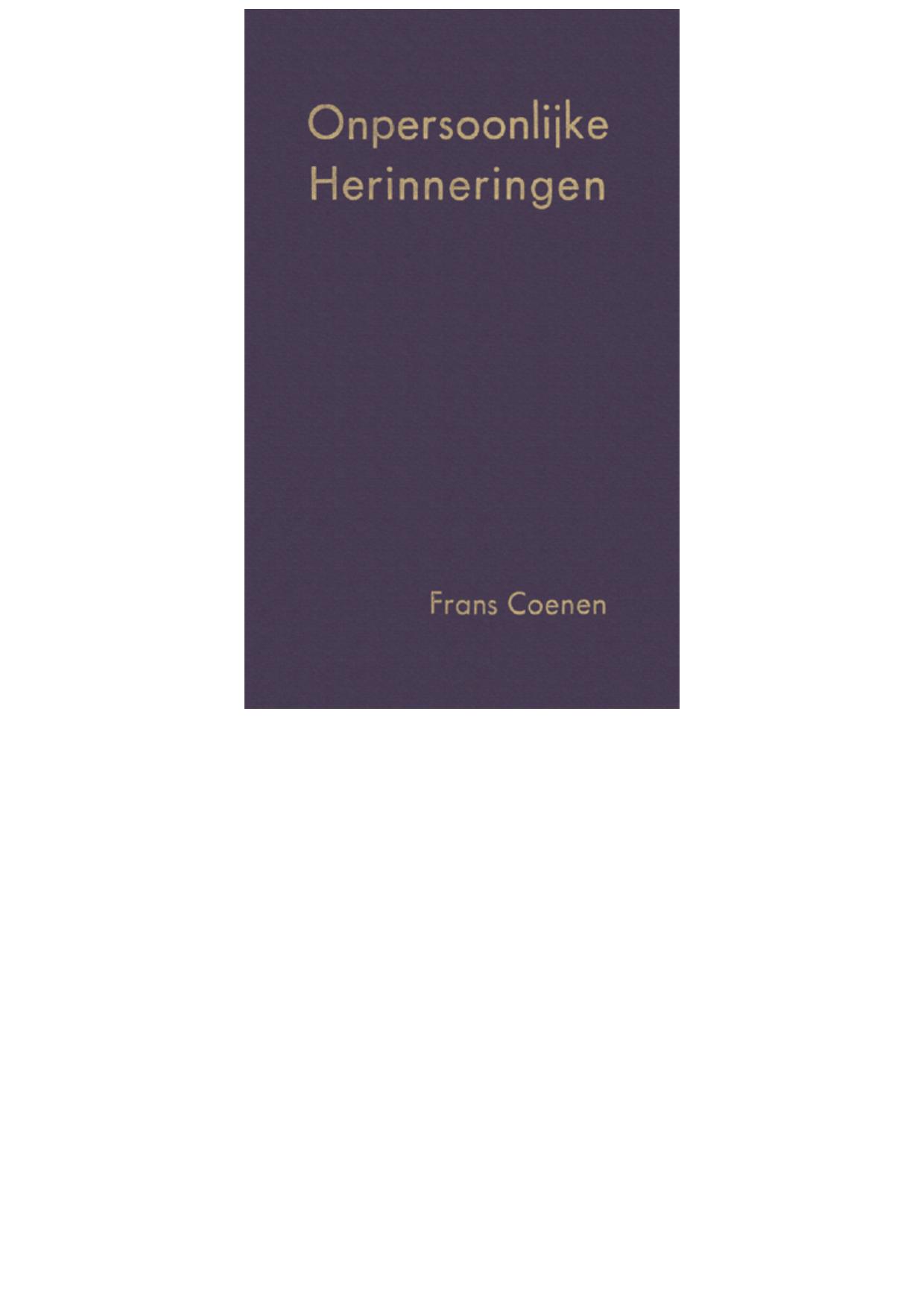 Onpersoonlijke herinneringen