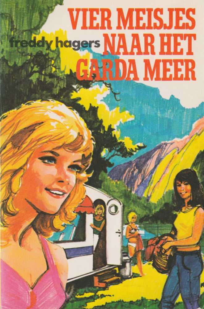 Vier meisjes naar het gardameer