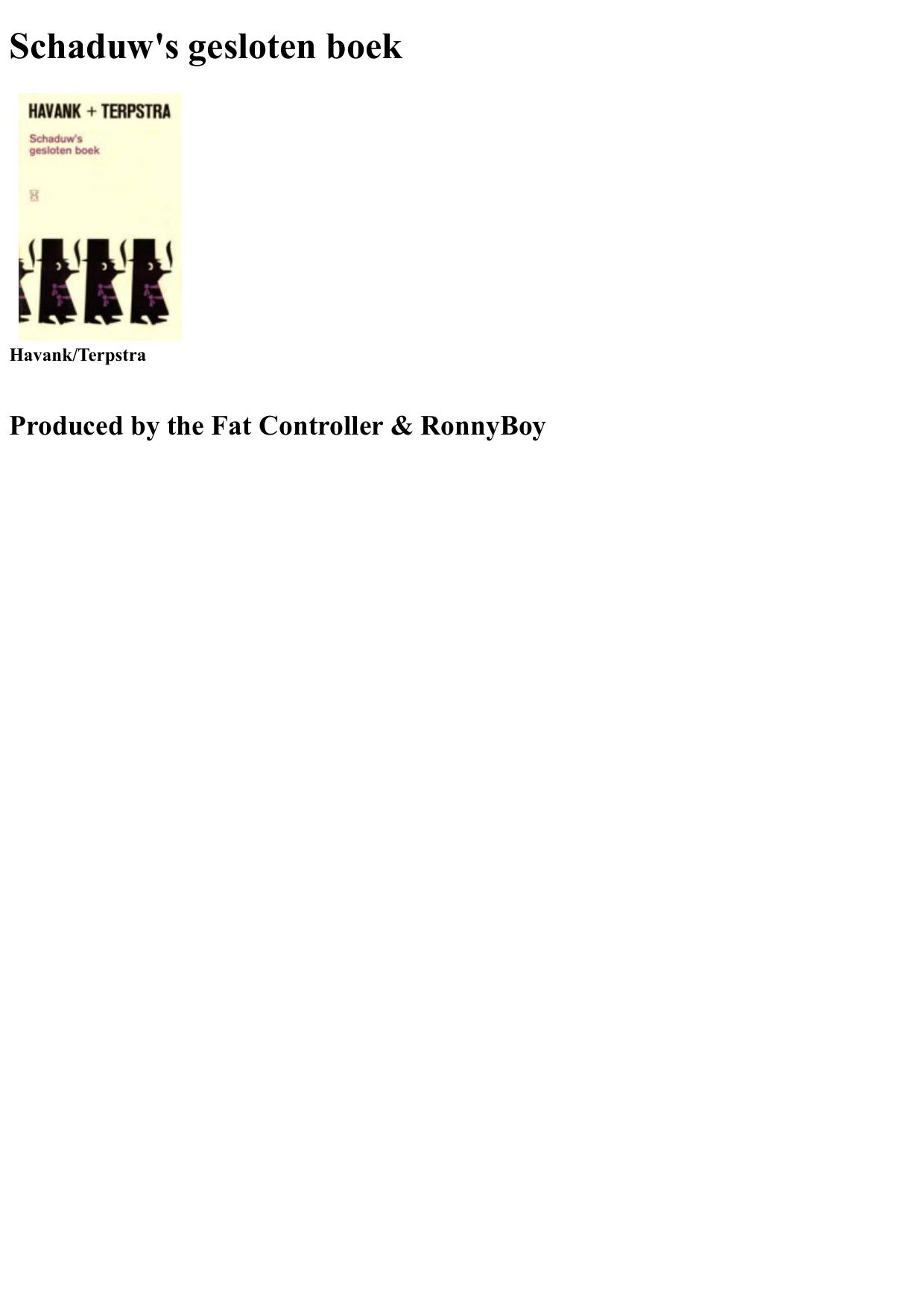 Schaduw s gesloten boek