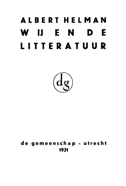 Wij en de litteratuur
