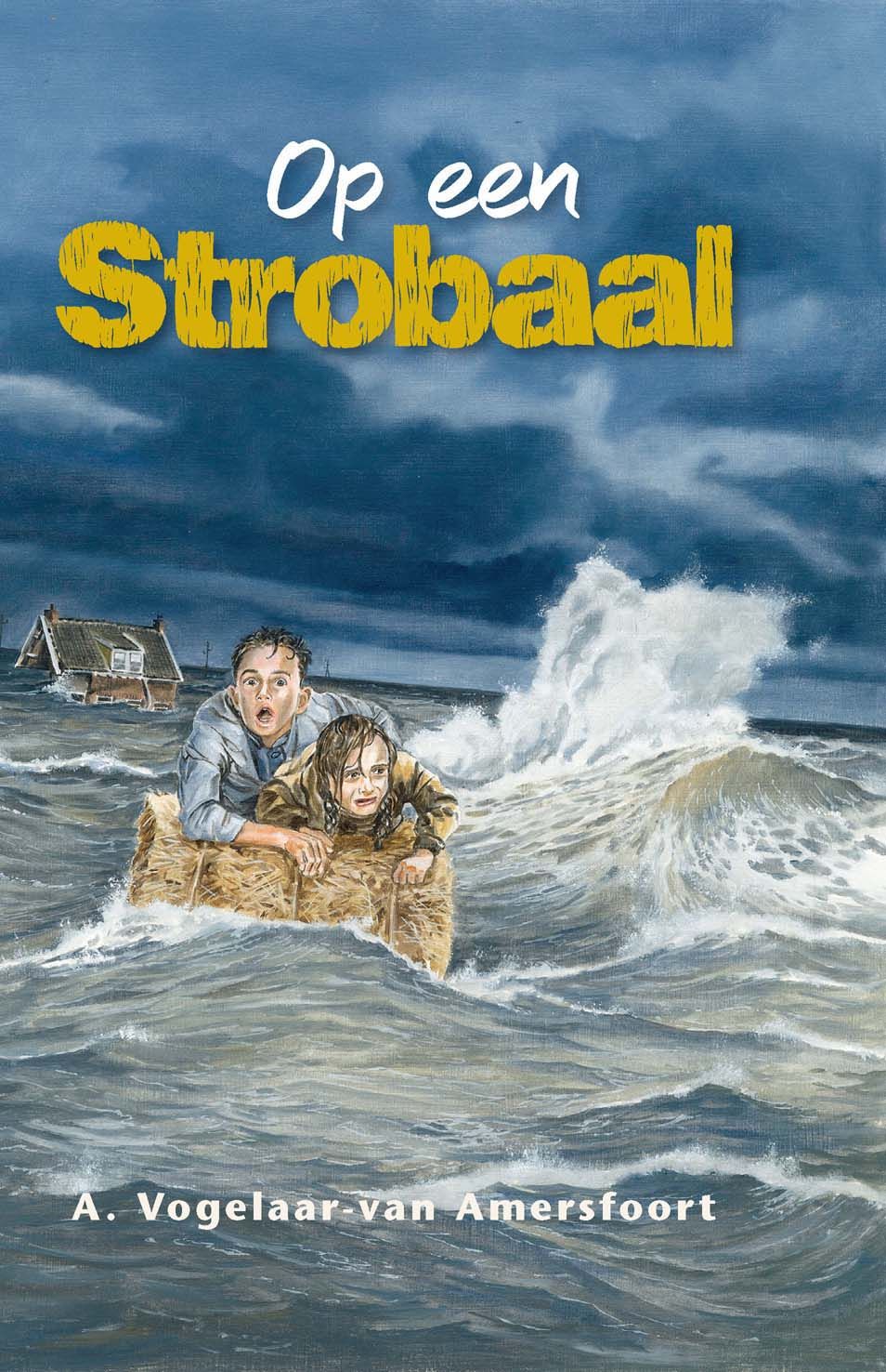 Op een strobaal