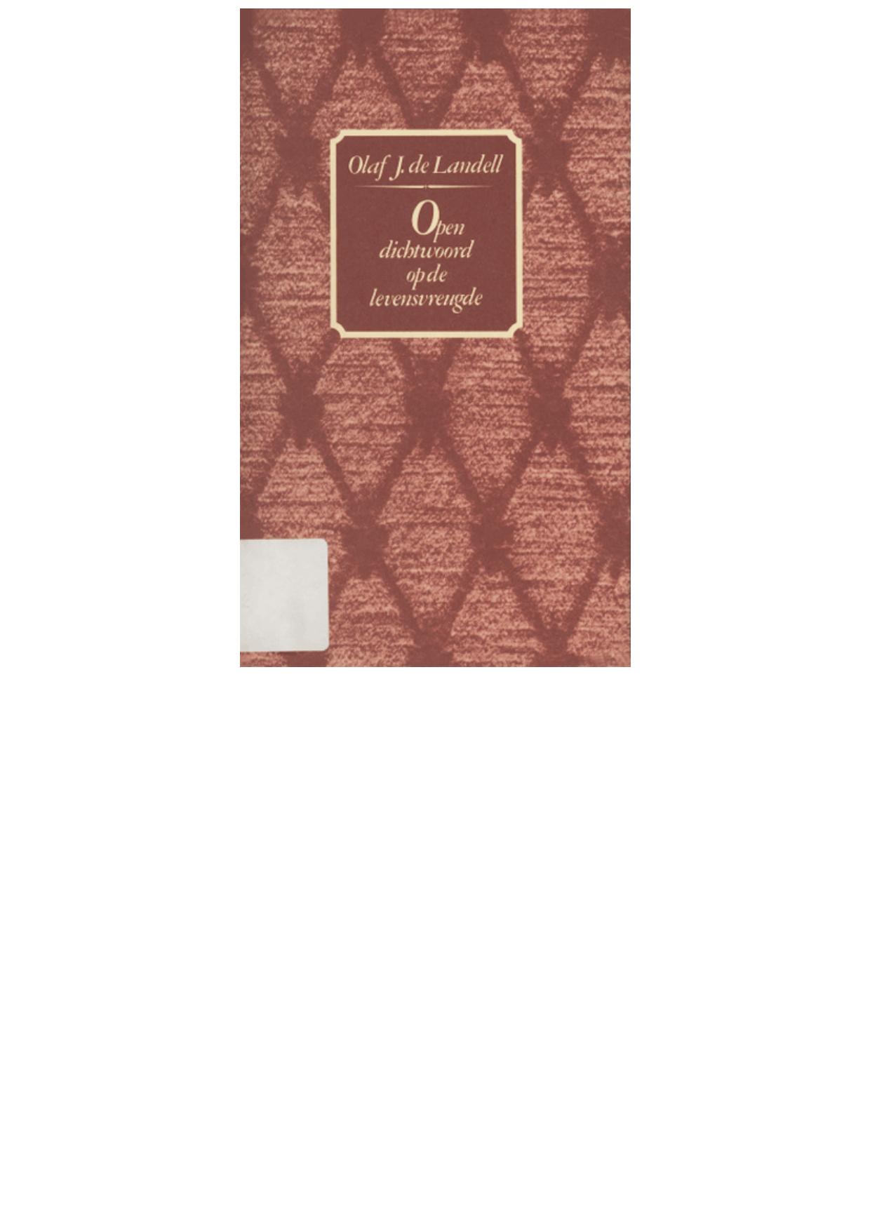 Open dichtwoord op de levensvreugde