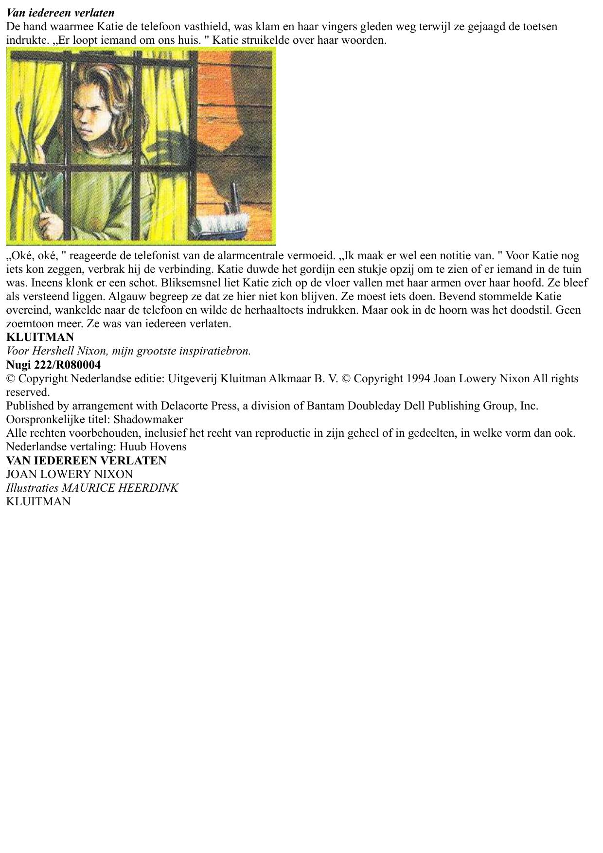 van iedereen verlaten