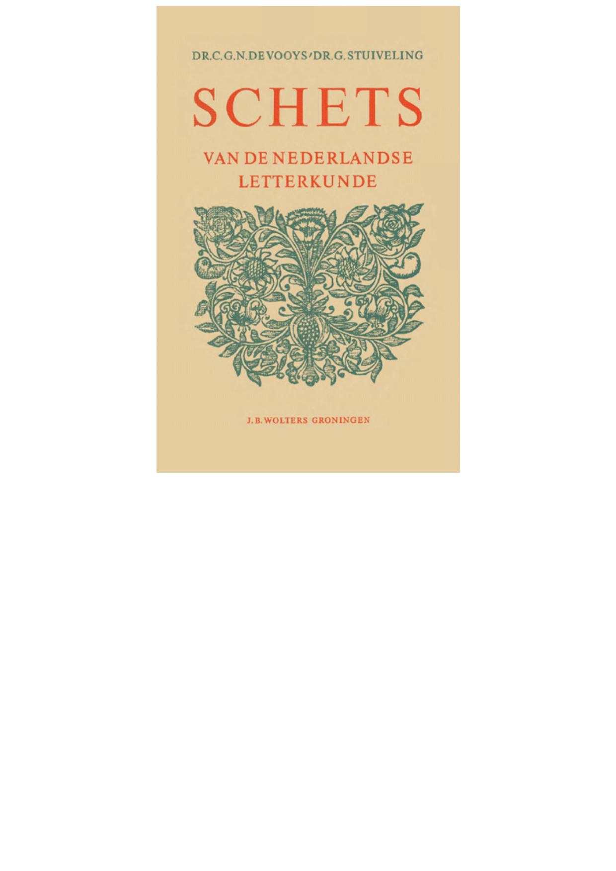Historische schets van de nederlandse letterkunde