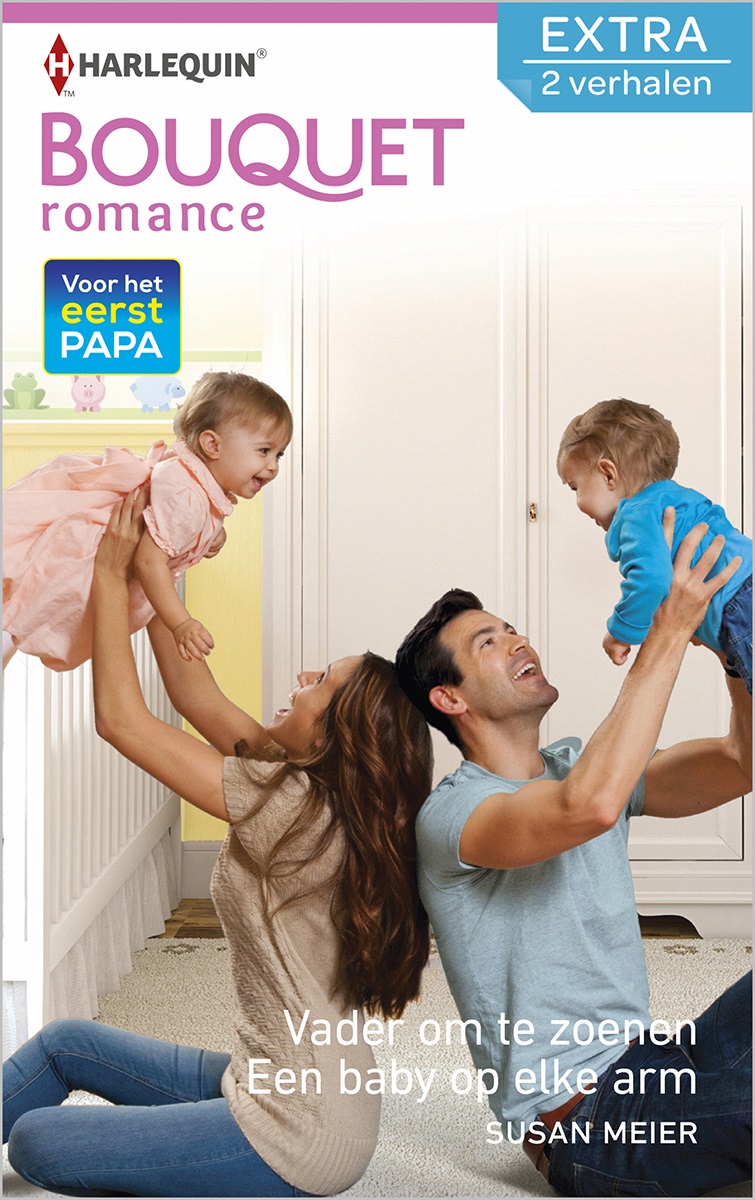 Vader om te zoenen ; Een baby op elke arm