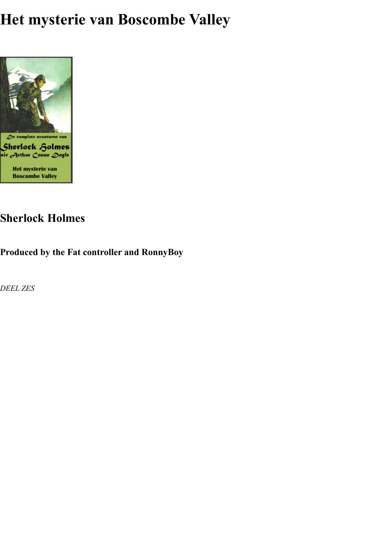 Het Mysterie Van Boscombe Valley