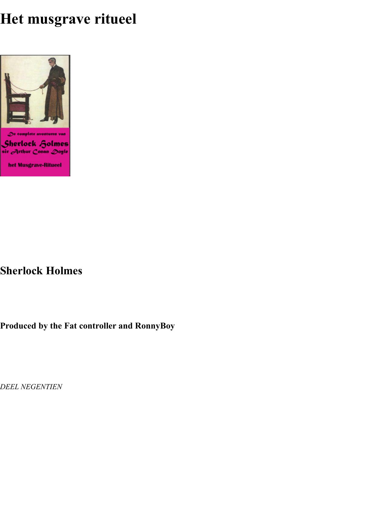 Het Musgrave Ritueel