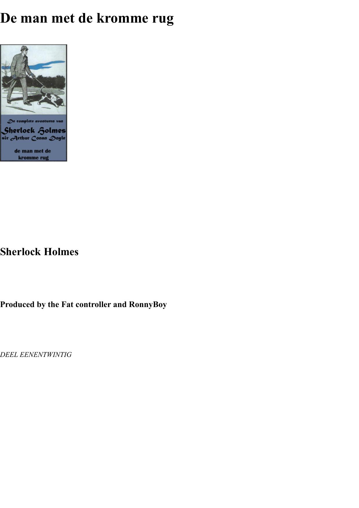 De Man Met De Kromme Rug