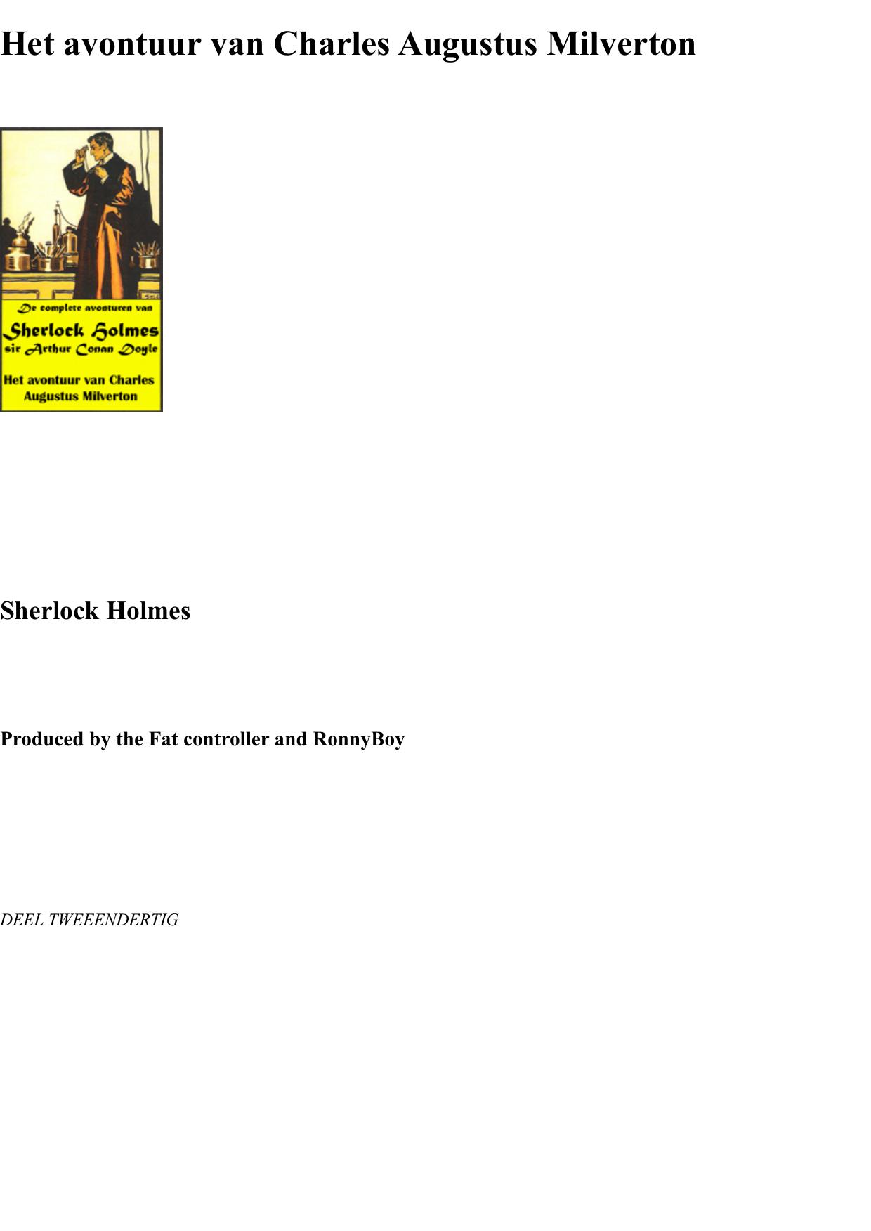 Het Avontuur Van Charles Augustus Milver