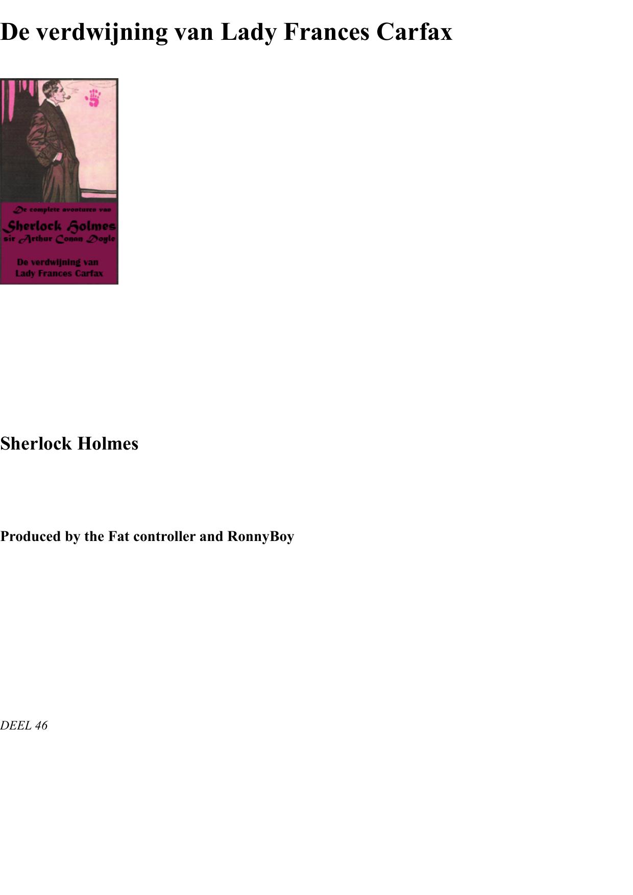 De Verdwijning Van Lady Frances Carfax