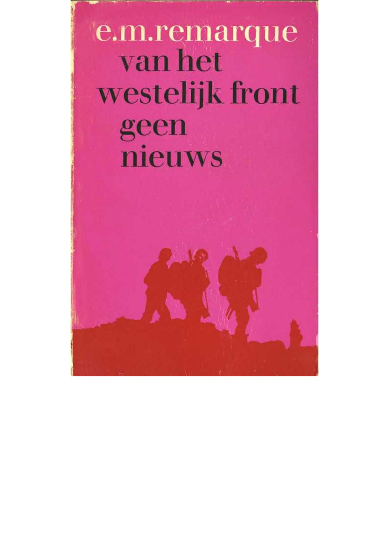 Van het westelijk front geen nieuws