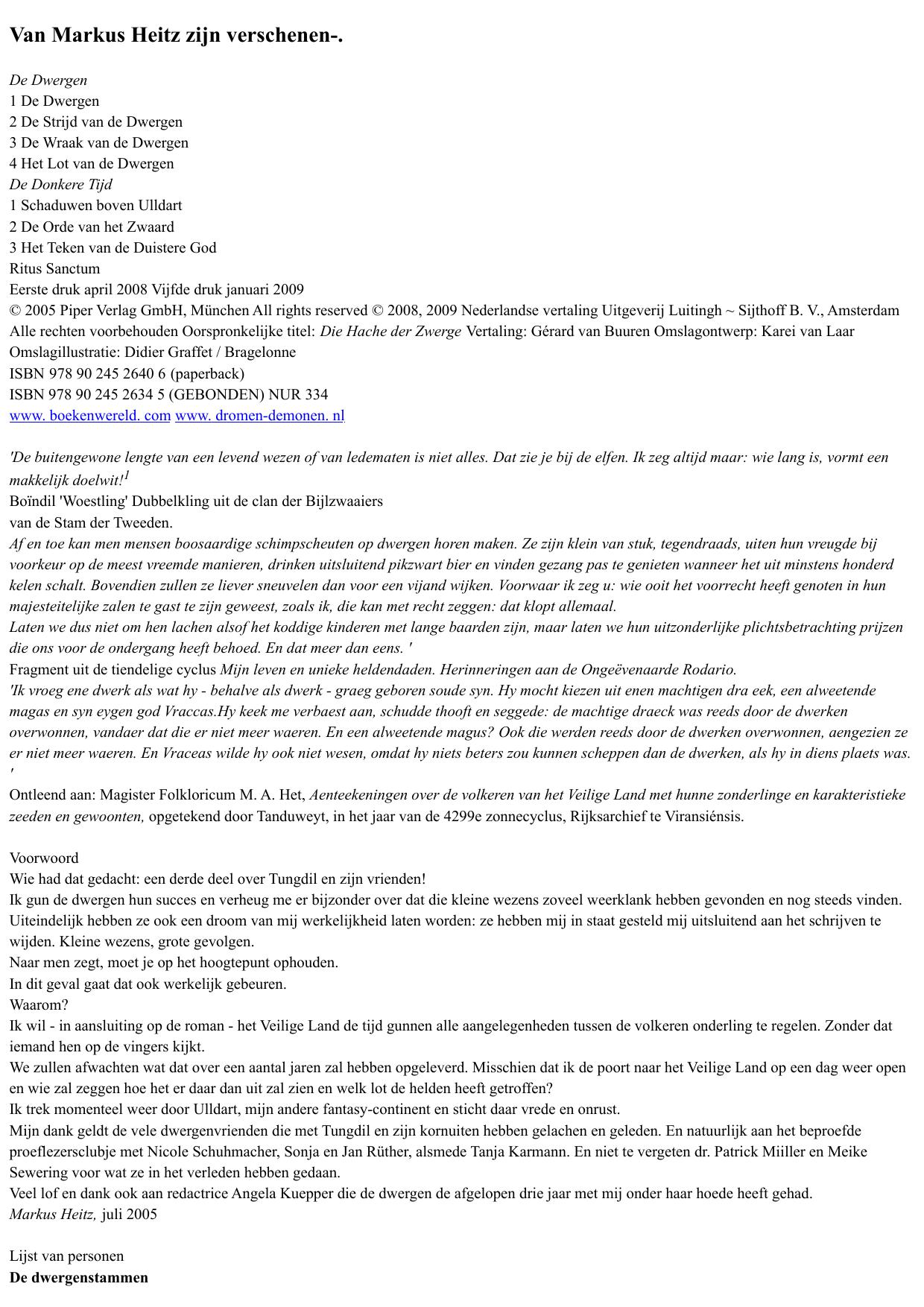 De wraak van de dwergen