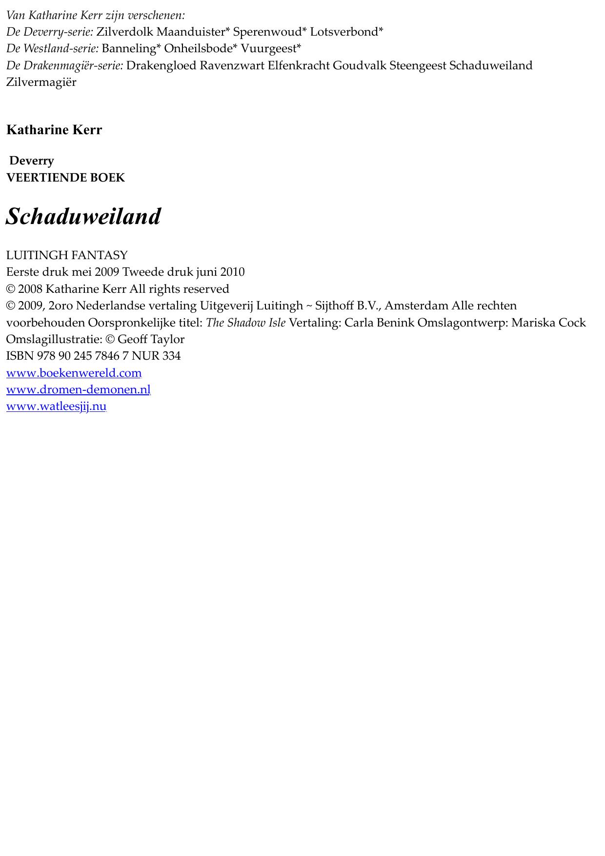 Deverry 14 - Schaduweiland