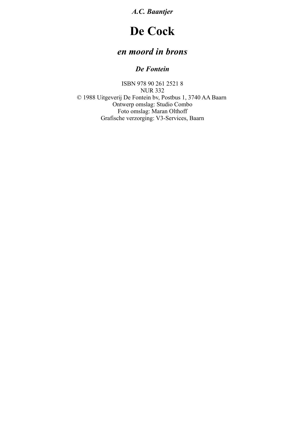 De Cock en moord in brons