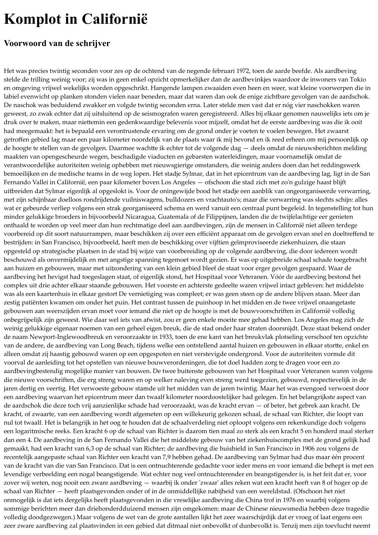 Komplot in Californie